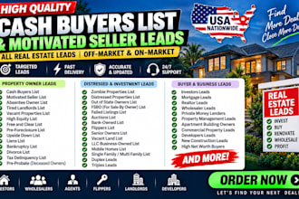 provide cash buyers contacts and motivated seller leads