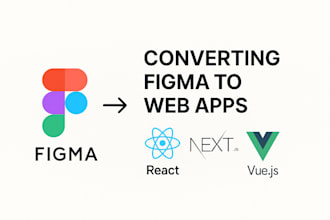 convert figma to a react, vue, angular or next webapp