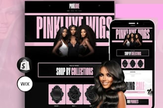 hair extension website, salon website, spa website, beauty website, hair shopify