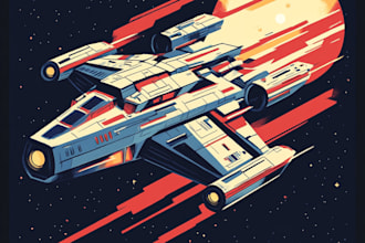 design a spaceship, sci fi illustration and sci fi art