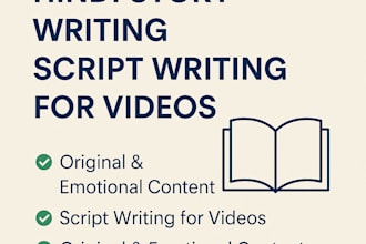 write engaging hindi youtube scripts, stories, and creative content