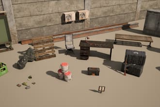 make 3d game evironment game backgroung 3d environment