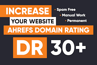 increase DR 30 plus of your website by seo backlinks