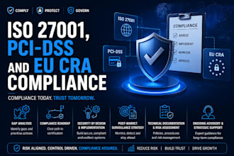 provide iso 27001, 42001, soc 2, pci dss, and cra readiness