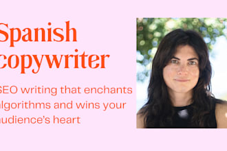 write SEO copywriting in spanish for your website and ecommerce