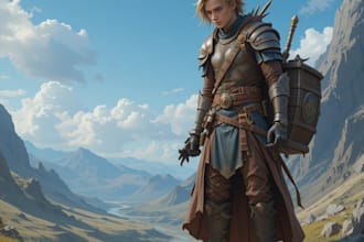 make a dnd and d and d character art illustration for you