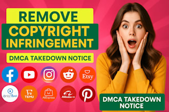 remove delete copyrights listings etsy aliexpress shopify alibaba shein shopee