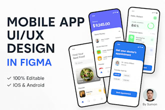 design stunning mobile app UI UX in figma for ios android