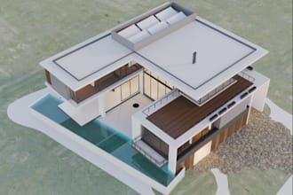 renovate house interior model,front elevation exterior 3d rendering, walkthrough