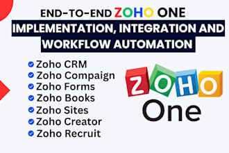 implement, integrate, and automate your zoho one CRM and apps
