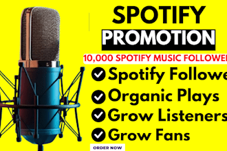 expand real spotify followers, streams for music with ads