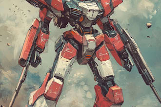 paint high quality robot, mecha concepts art