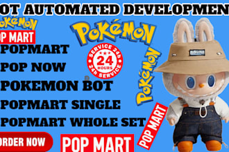 develop popmart bot pokemon bot auto purchase bot shopping bot