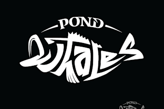 design a bold outdoor logo for fishing, hunting, mountain