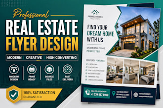 design modern real estate flyer, business flyer or event flyer
