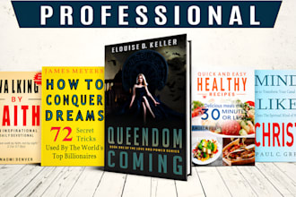 do professional book cover, ebook cover, KDP cover or kindle book cover design