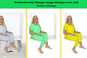 professionally change image background and colors change