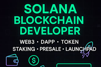 be blockchain developer web3 dapp presale staking pump fun launchpad on solana