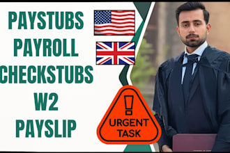 prepare w2, paystub, pay check, stubs, payroll slip
