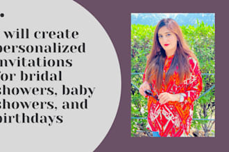 create personalized invitations for bridal showers, baby showers, and birthdays