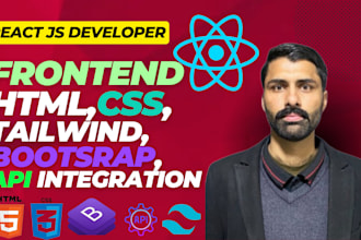 develop responsive react js frontend with API integration