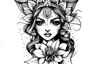 create a modern and minimalist animal or pet tattoo design