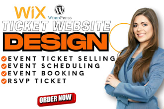 wordpress website design for ticket event booking ticket selling elementor pro