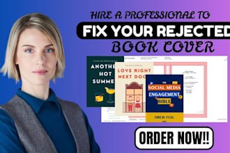 fix rejected book resize cover edit book redesign cover for kdp ingramspark lulu