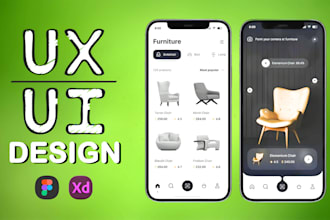 do attractive mobile UI UX design or website UI UX design