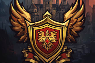 make original medieval, fantasy, rpg, mmorpg game logo title
