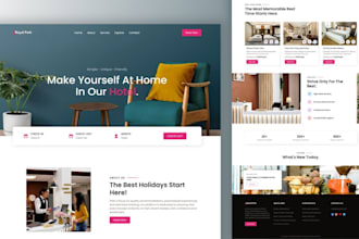 design a responsive property management, rental, hotel booking website