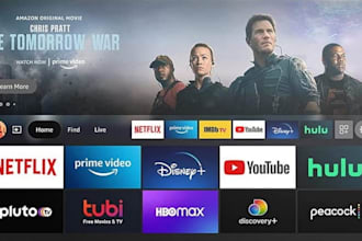 build roku TV, fire TV, samsung tizen smart TV platform apps with admin panel