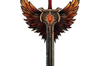 design fantasy game logo with cool unique magic style