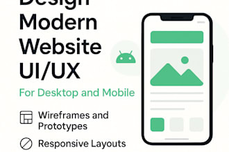 design modern website UI UX for desktop and mobile
