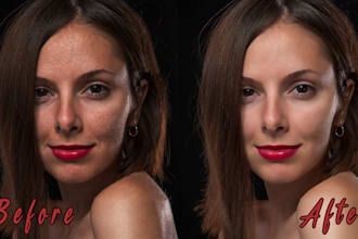 do two high end beauty photo skin retouching in single price