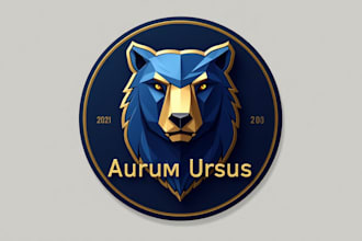 design high quality 3d geometric bear head logo with express delivery