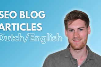 write high quality SEO blog posts in dutch or english