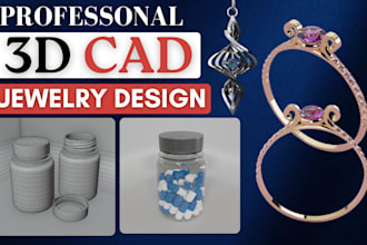do 3d cad model realistic product rendering 3d cad jewelry design in solidworks