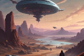 make mecha, robot, sci fi concept art