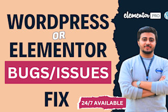 quickly fix wordpress or elementor bugs, issues and errors
