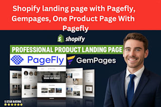 convert shopify store custom landing page or one product replo gempage pagefly