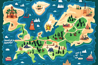 design a map or a site plan vector illustration