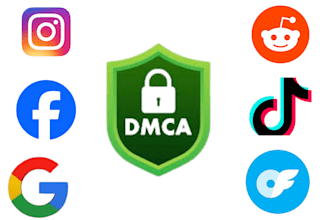 send dmca takedown notice to google, facebook, instagram, tiktok, reddit,onlyfan