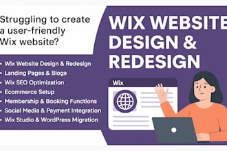 develop wix website design and wix website redesign wix hostinger website