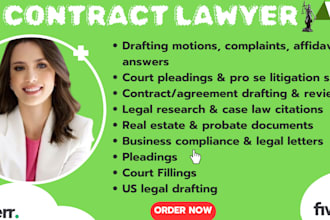 draft US legal documents, contracts, and court motions as your paralegal