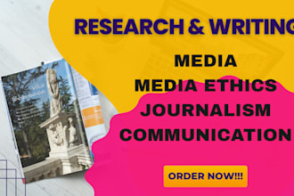 professionally write on media, media ethics, communication and social justice