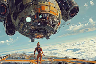 create sci fi illustration for you