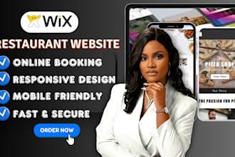 do wix restaurant website or cafe website food website design or redesign