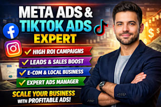 run data driven facebook instagram tiktok ads meta ads expert for ecom