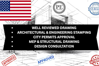 licensed architect structural engineering pe stamp delaware georgia ohio maine